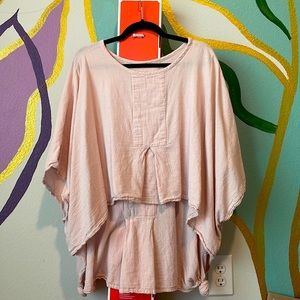 light pink oh my gauze Hi lo tunic top one size
